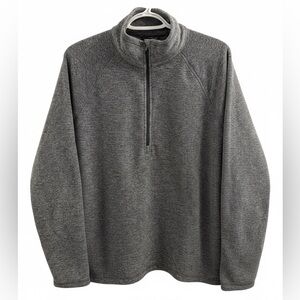 Eddie Bauer | Women’s Charcoal Grey Half Zip-Up Polar Fleece Sweater